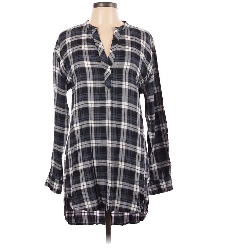 Pure Navy Size L Long sleeve button-down Blue and white shirt/tunic